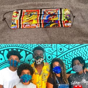 HAND-SEWN FACE MASK W/ FILTER POCKET